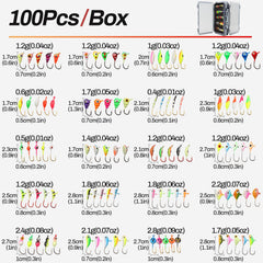 Two lure boxes connected for portable ice fishing kit