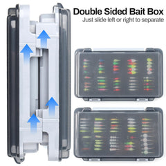 Close-up of jigs with 3D fins and vibrant colors