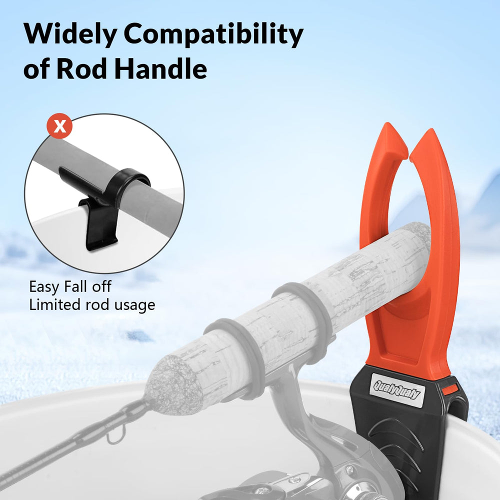 Soft silicone and reinforced ABS rod holder material