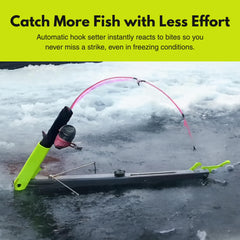 Hook setter action demonstrating instant bite response