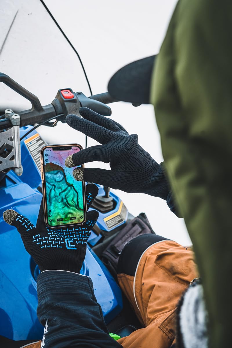 ICEARMOR DrySkinz TS touchscreen-ready fingertips allow device use without removing gloves.