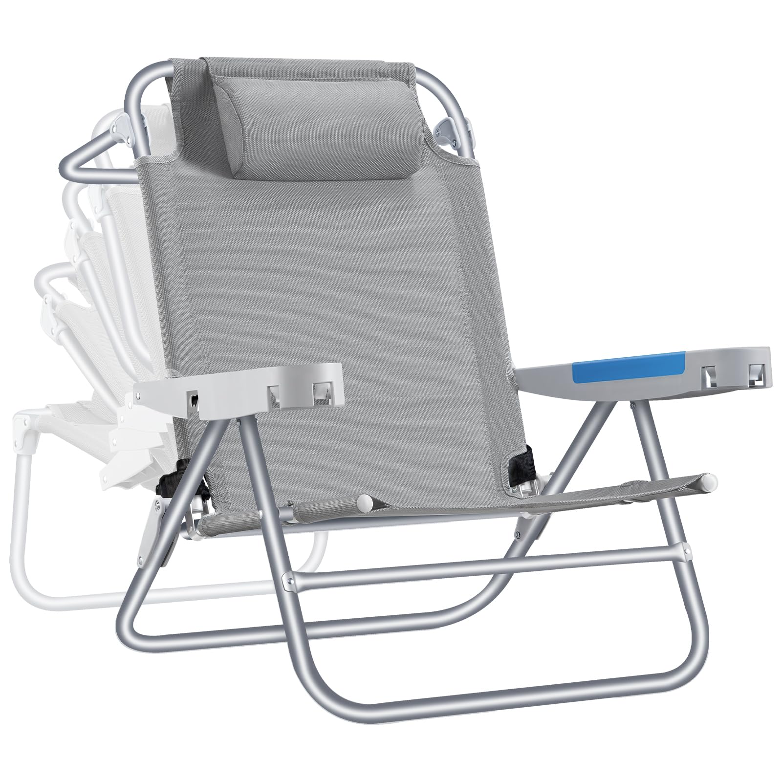 ICECO backpacking beach chair in 5-position recliner for versatile outdoor seating