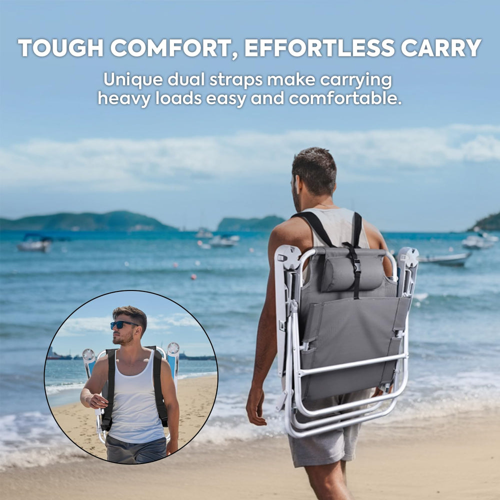 ICECO chair includes cup holder and storage for convenience