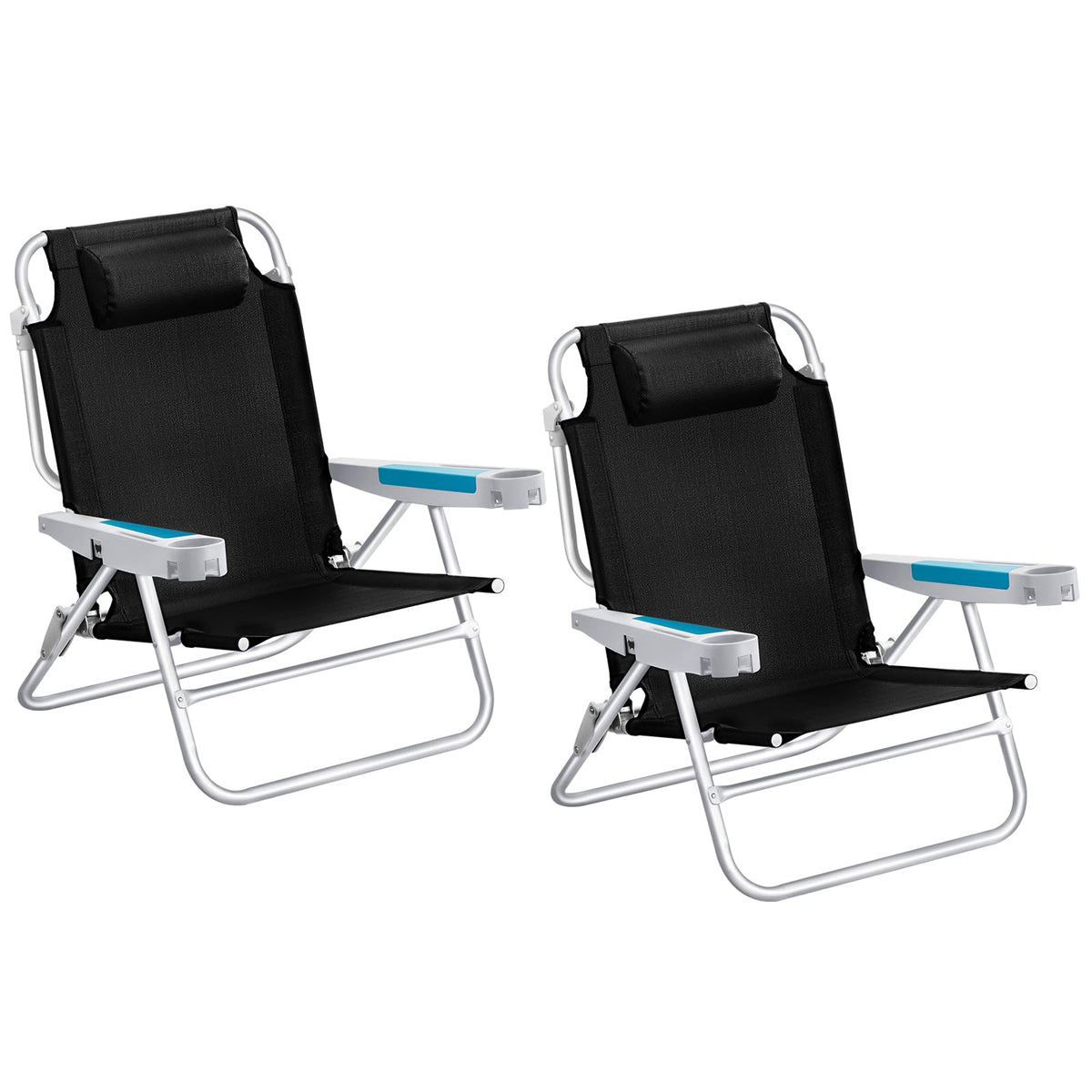 ICECO beach chair folded with strap for easy transport