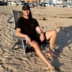 Iceco Bora five-position recline demonstrates flexible lounging from upright to fully flat.