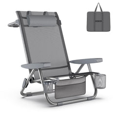 Iceco Bora high-back beach chair offers breathable comfort for sun-soaked days on sand.
