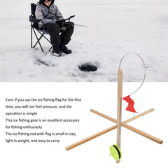 Ice Fishing Flag mini portable design fits easily in a small pack.