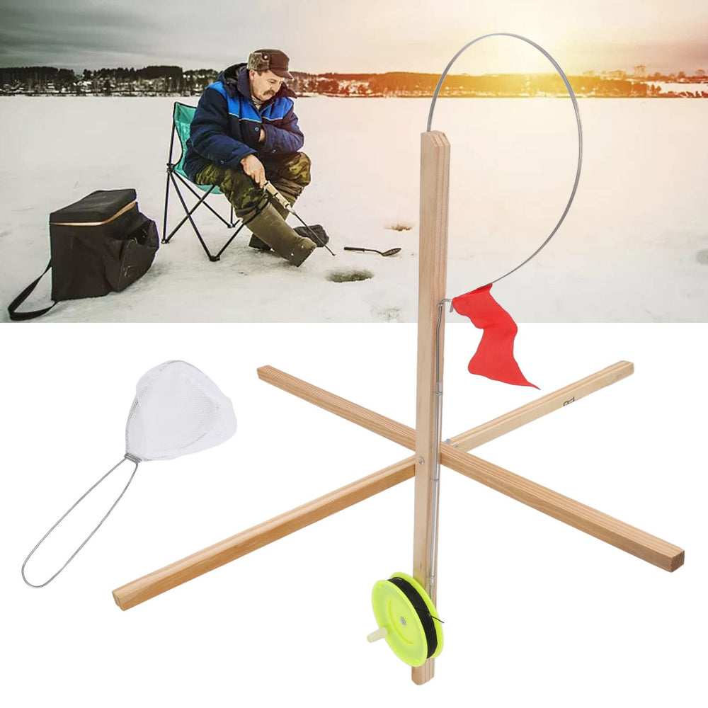 Ice Fishing Flag pine body adds natural durability and feel.
