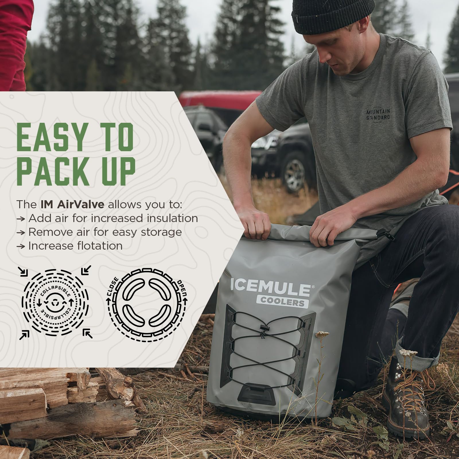 IceMule Pro XL front pocket keeps small accessories dry.