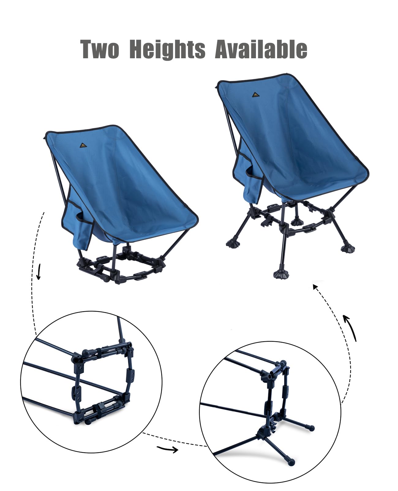 iClimb anti-sinking feet blue shows stability on sand and soft ground