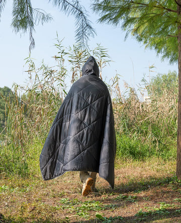 iClimb blanket used in car, campsite, or office for portable comfort