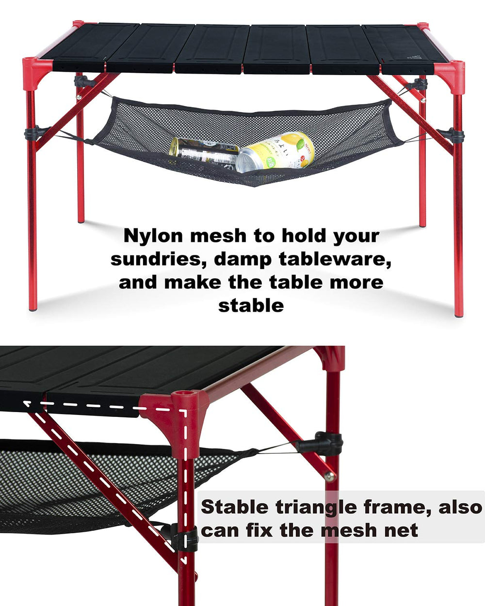 iClimb max-load 66 lbs supports gear and cooking setups.