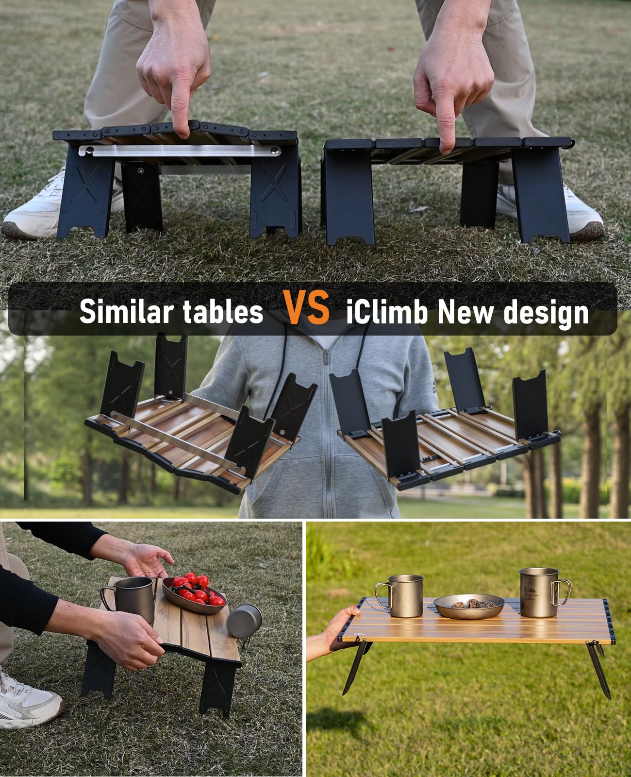 iClimb flat surface 22x16 inches provides stable space for drinks and snacks.