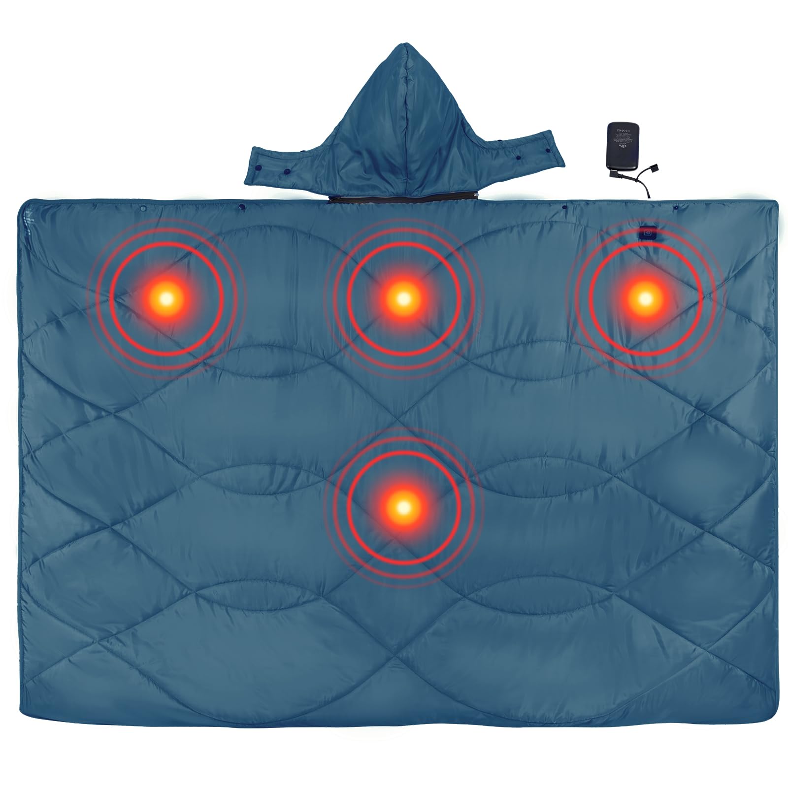 iClimb heated blanket hood detachable—versatile warmth for outdoor adventures.
