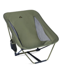 iClimb low ultralight compact chair folded in carry bag for easy backpacking