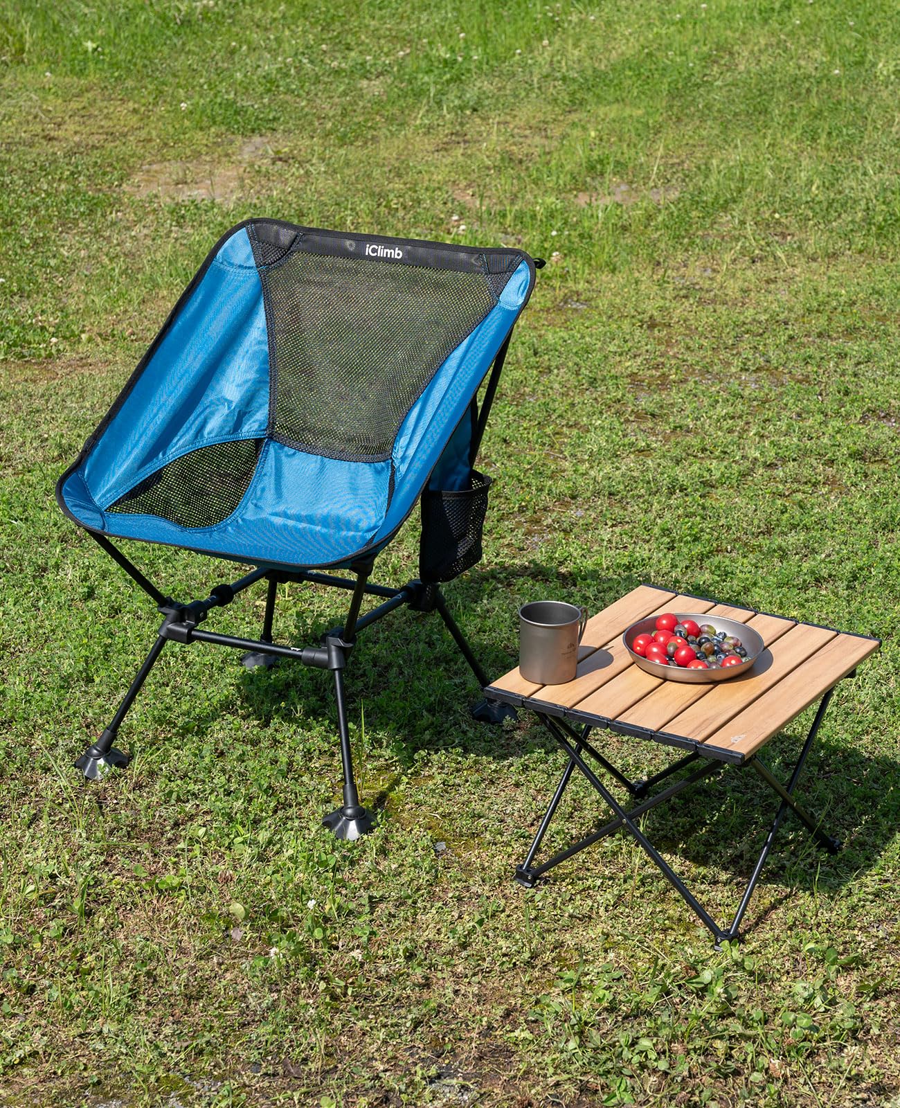 iClimb Nature-S table setup angle showing quick assembly and stability