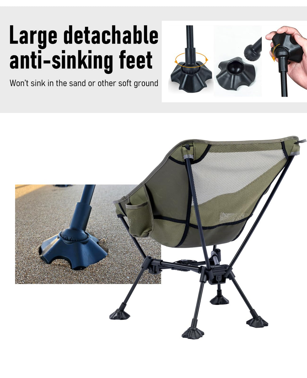 iClimb Ultralight Chair back mesh provides breathable support