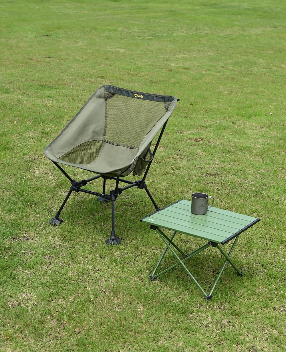 iClimb ultralight chair back support webbing maintains posture during rests
