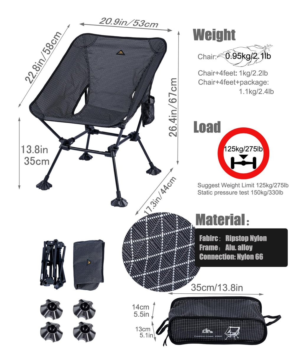 iClimb ultralight chair back-support webbing supports comfortable posture