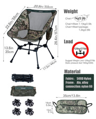 iClimb back-support mesh promotes breathable comfort during outdoor rests.