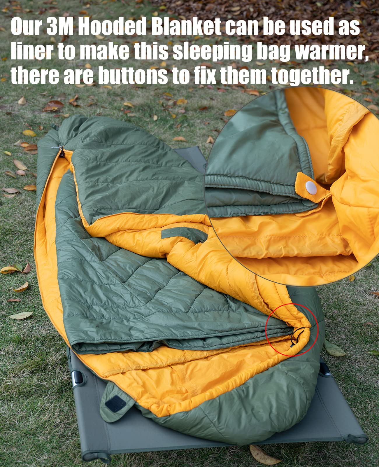 iClimb versatile sleeping bag suitable for indoor and outdoor use