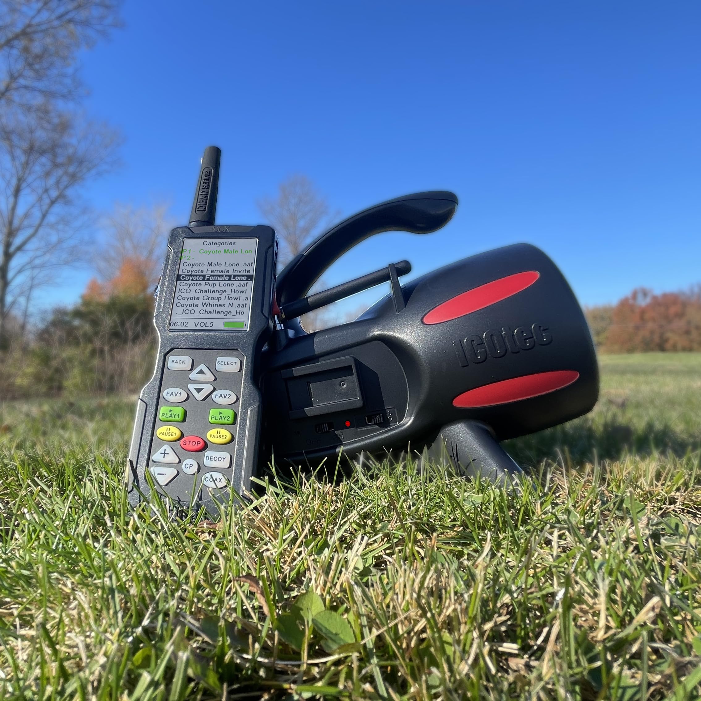 Icotec Hellion+ long battery life with separate caller and remote power.