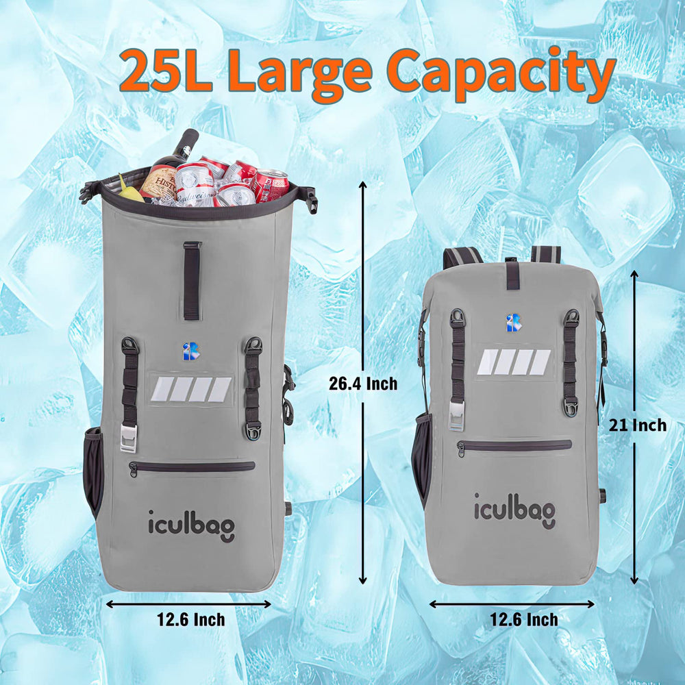 Front pocket with beer opener on the iculbag Backpack Cooler for quick refreshments