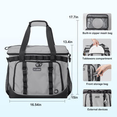 Iculbag insulated lunch bag gray shoulder strap emphasizes portable comfort during travel