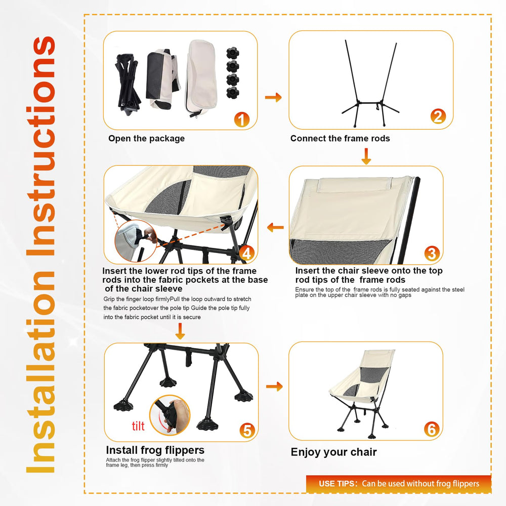 IEJ Ultralight High-Back Chair back support for comfortable trail sitting