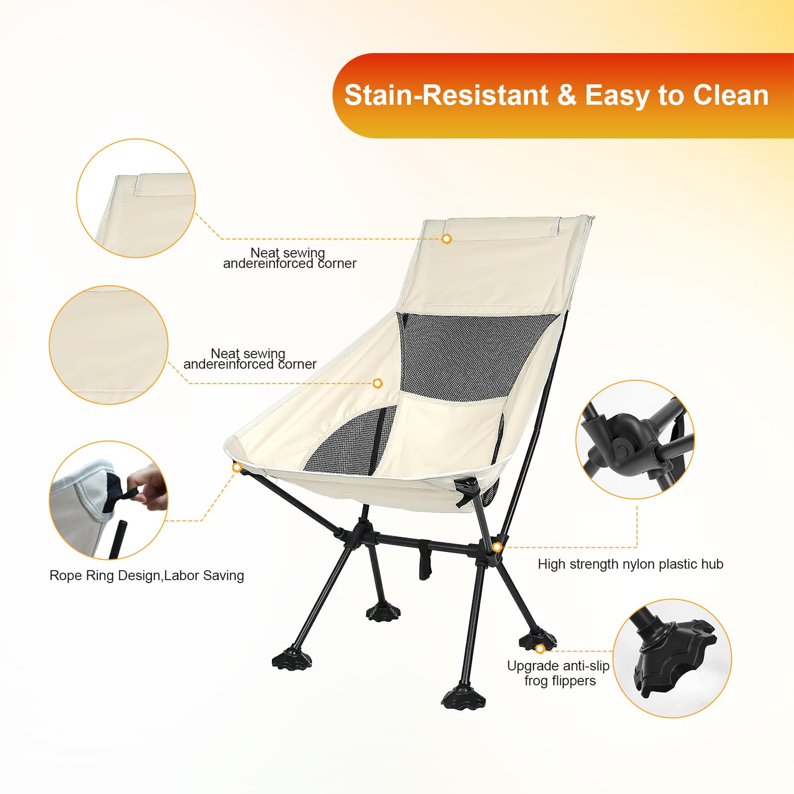 IEJ Ultralight High-Back Chair corrosion-resistant frame outdoors