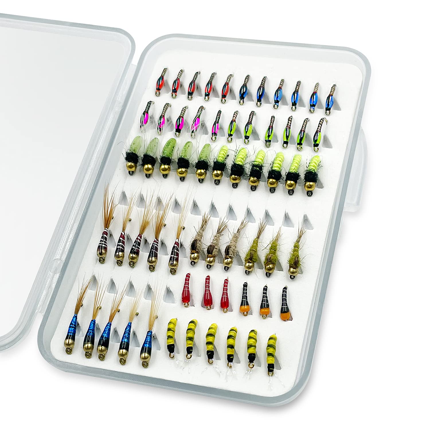 IEVEI 61-pcs fly fishing flies kit – assorted trout fly patterns