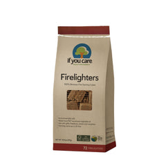 If You Care Firelighters FSC certified 72 ct box ready to start a cozy, clean-burning fire.