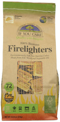 If You Care Firelighters wood cubes 72ct front view for quick ignition.