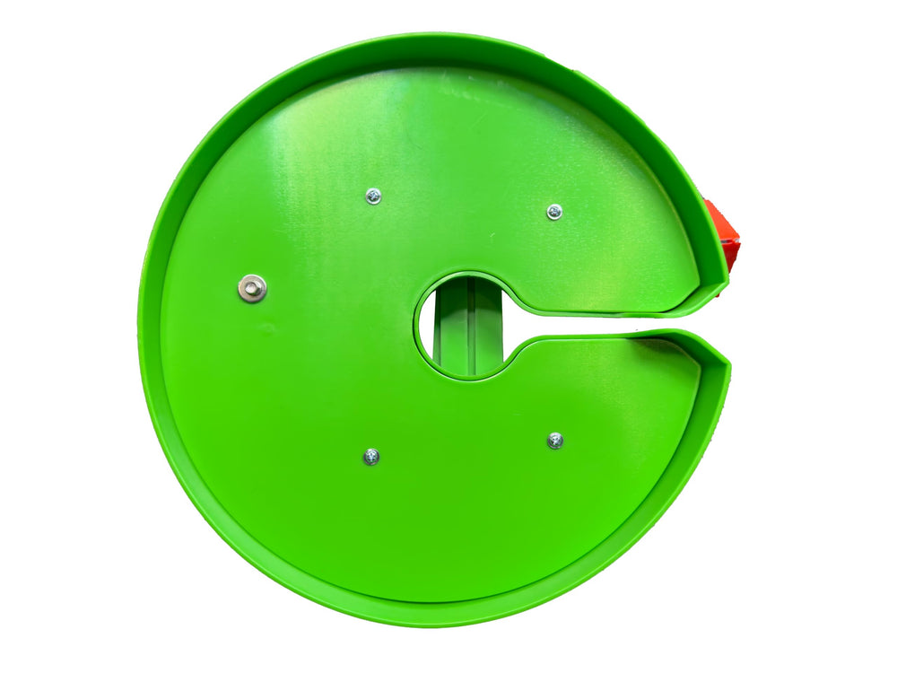 I Fish Pro 2.0 Neon Green flag extended for high visibility on ice.