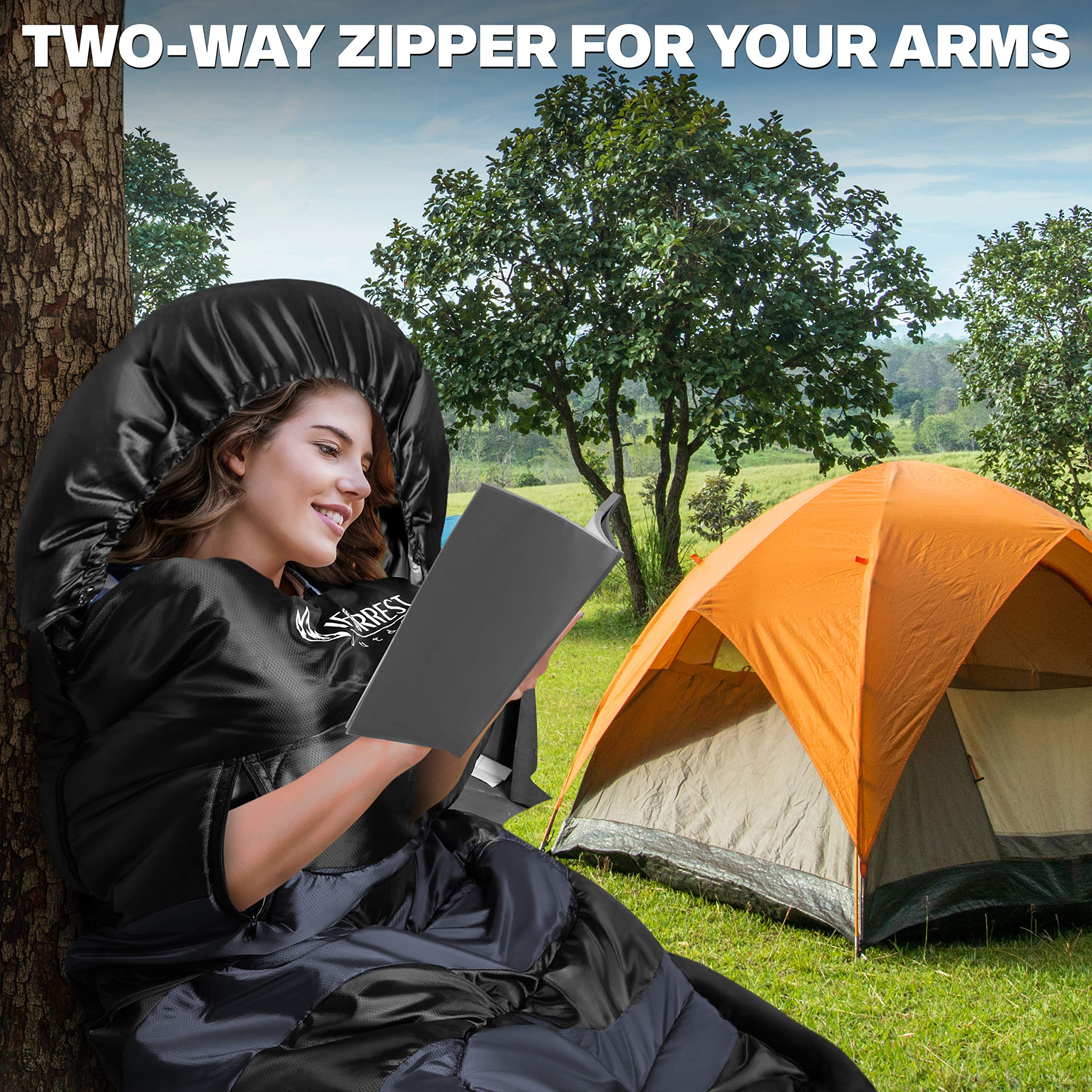 IFORREST sleeping bag waterproof-shell protects you and gear in rain