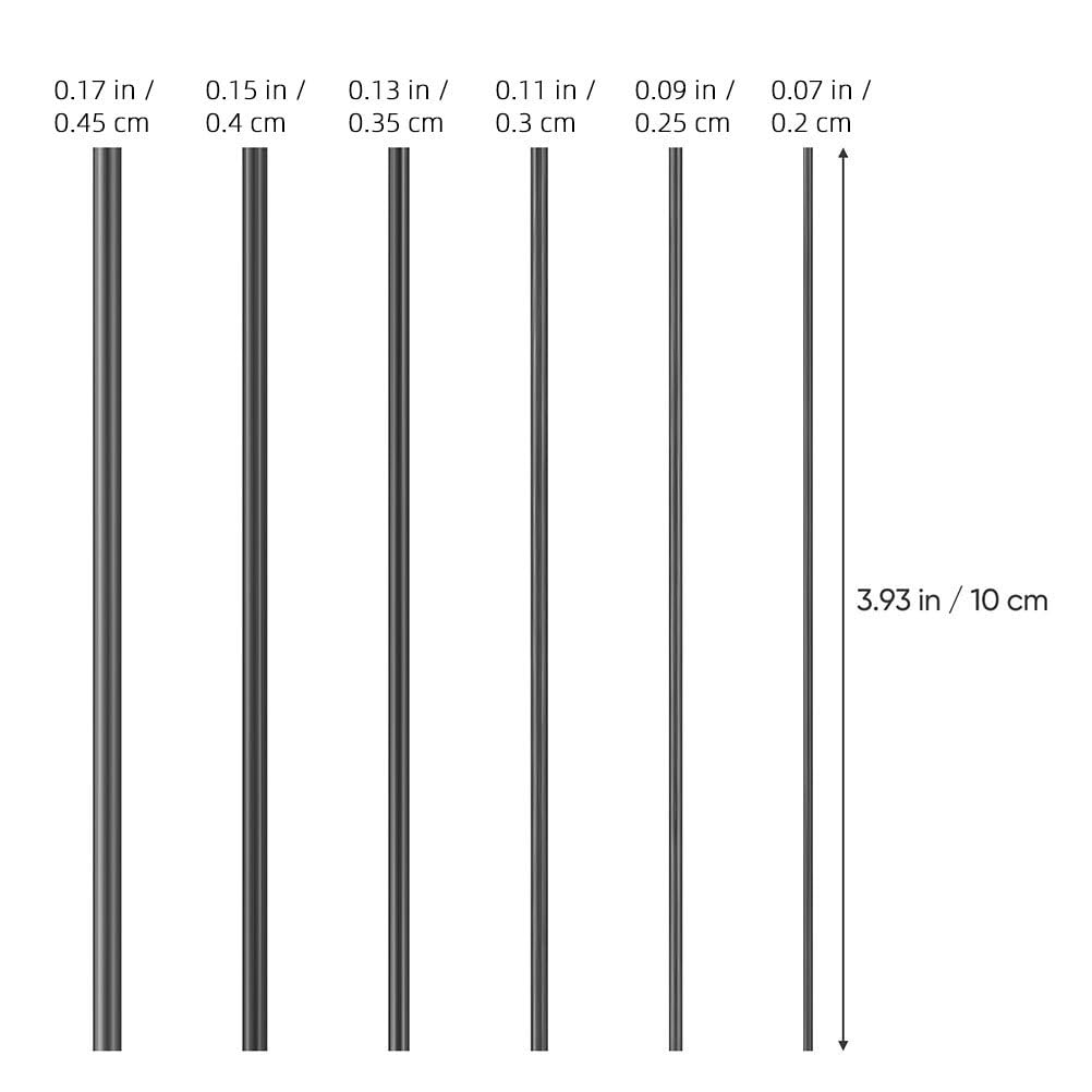 Assorted components and carbon fiber rod inserts from the kit