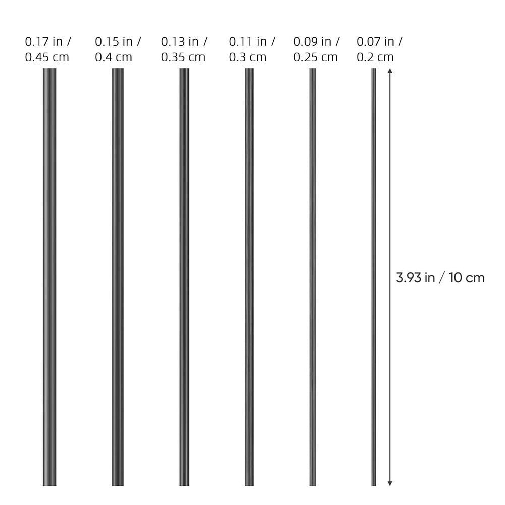 Assorted components and carbon fiber rod inserts from the kit