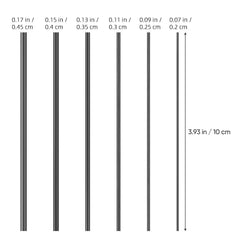 Assorted components and carbon fiber rod inserts from the kit