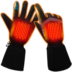 IFWATER USB heated gloves front view showing warm hands outdoors