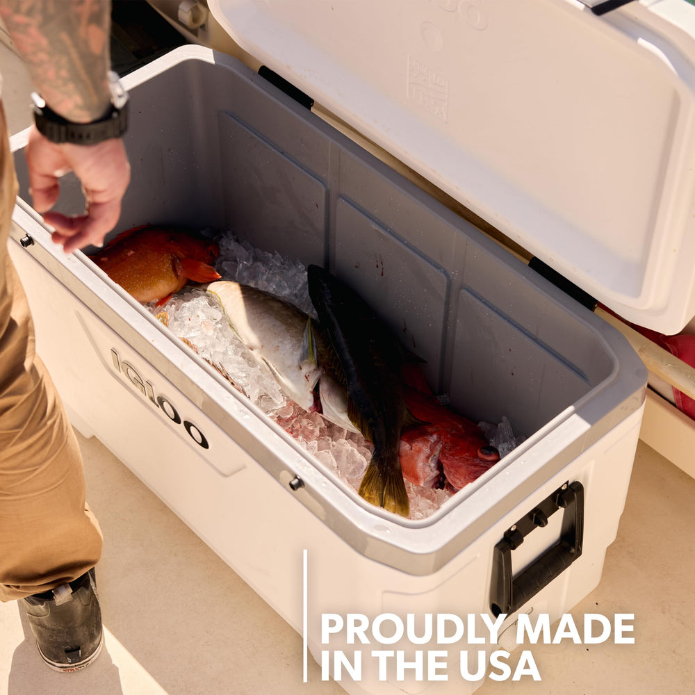 Igloo cooler hinges are marine-grade for long-lasting performance.