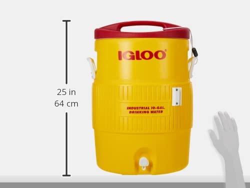 Igloo 10Gal water jug Ultratherm insulation maintains temperature.
