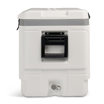 Igloo Latitude Marine Ultra White Cooler drain-plug visible for easy drainage