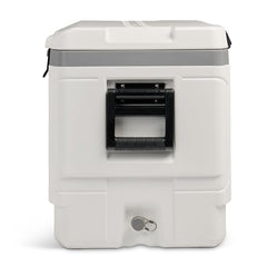 Igloo Latitude Marine Ultra White Cooler drain-plug visible for easy drainage