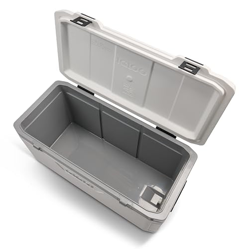 Igloo Latitude Marine Ultra White Cooler lid-open shows spacious interior