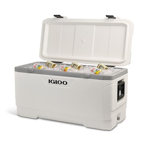 Igloo Latitude Marine Ultra White Cooler side view rugged for boat decks
