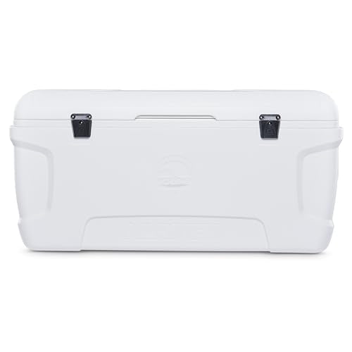 Igloo 150 QT Marine Polar Contour cooler lid with fish ruler for on-water measuring.
