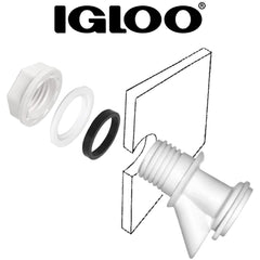 Igloo 2-10 gallon jug spigot attachment demonstrates quick dispensing
