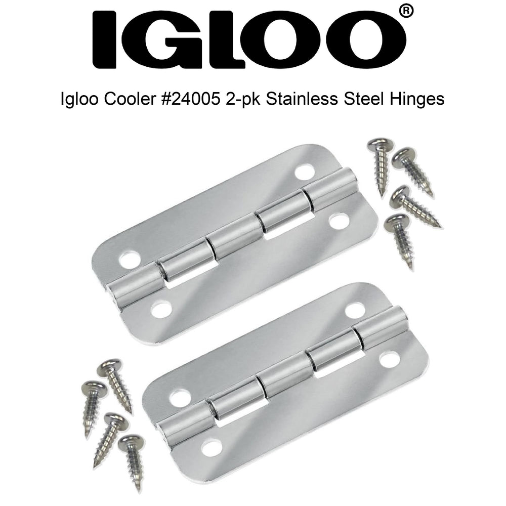 Includes 2 hinges and 8 screws for quick, reliable replacement.