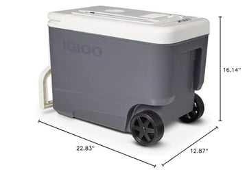 Igloo 35 Qt Versatemp cooler keeps beverages and snacks organized.