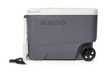 Igloo Versatemp 35 Qt cooler with wheels for easy transport.